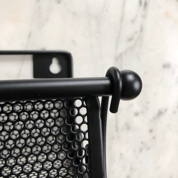 (New) Wall Mounted Black Metal Kitchen Paper Towel Hand Towel Spice Rack Holder - Picture 8 of 9